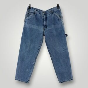 Smith's Workwear Flannel Lined Carpenter Jeans Men 36x31 Blue Relaxed